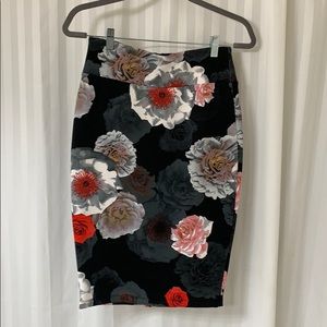 Floral Pencil Skirt